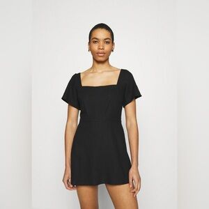 blue halterneck mini dress Waimari Medianoche Beaded Lace Halter Mini Dress